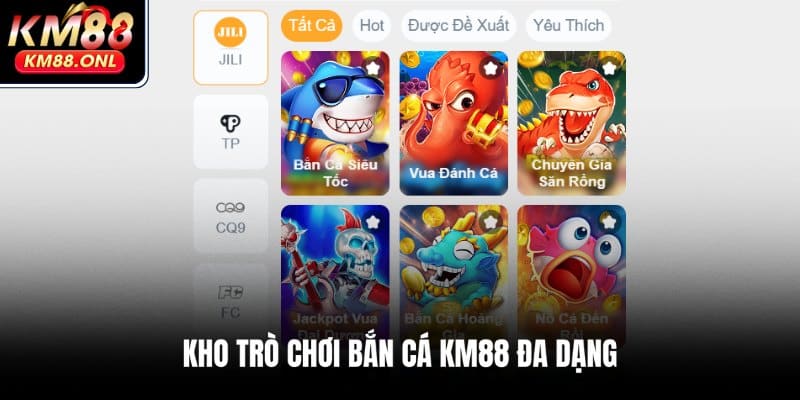 Tổng hợp các game bắn cá nổi bật tại KM88