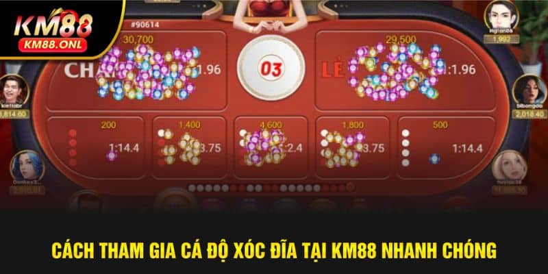 Bắt đầu cá độ xóc đĩa tại KM88 chỉ trong vài bước